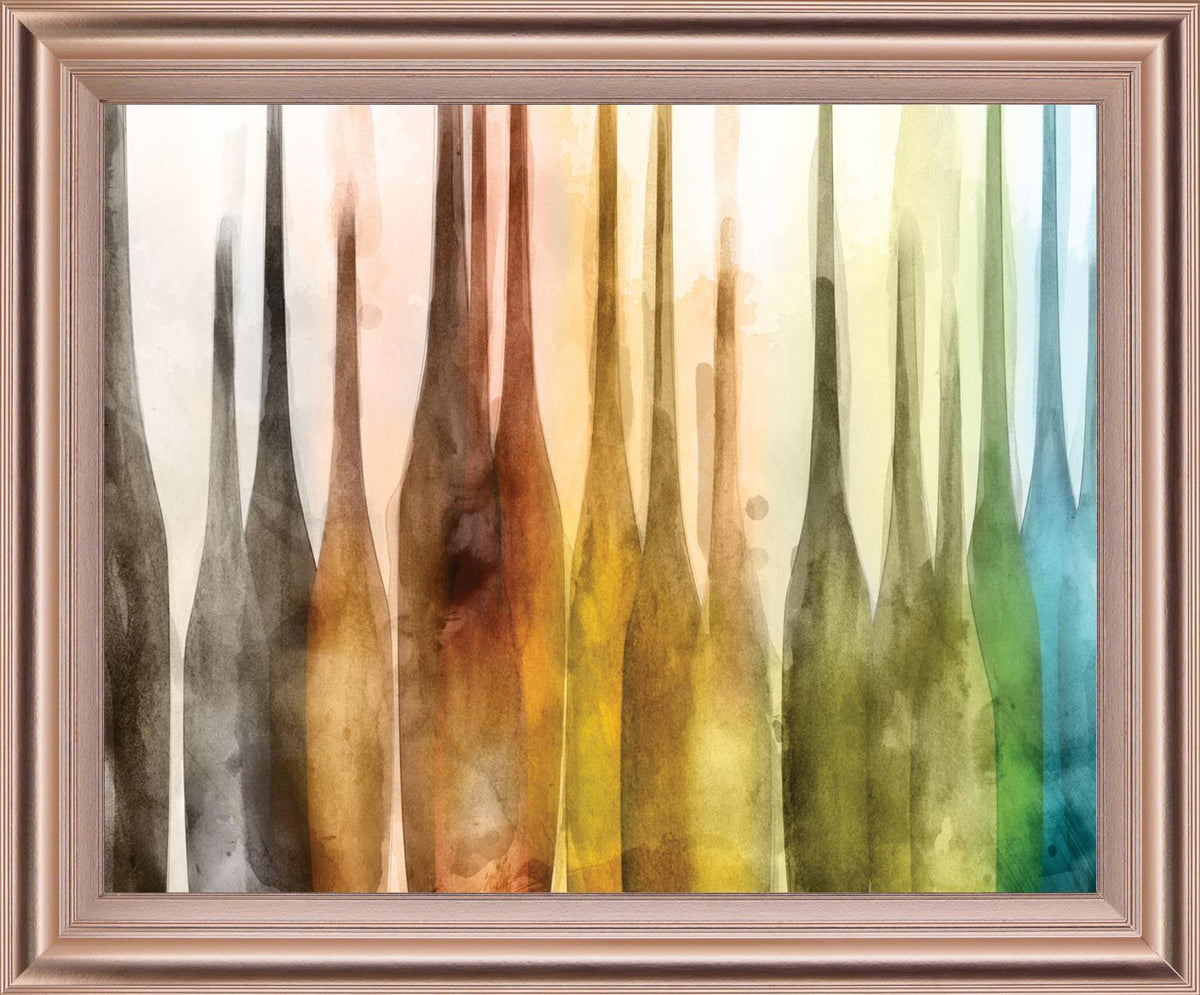 Sunlit Silhouettes - 28" x 34" Framed Wall Art - Yellow