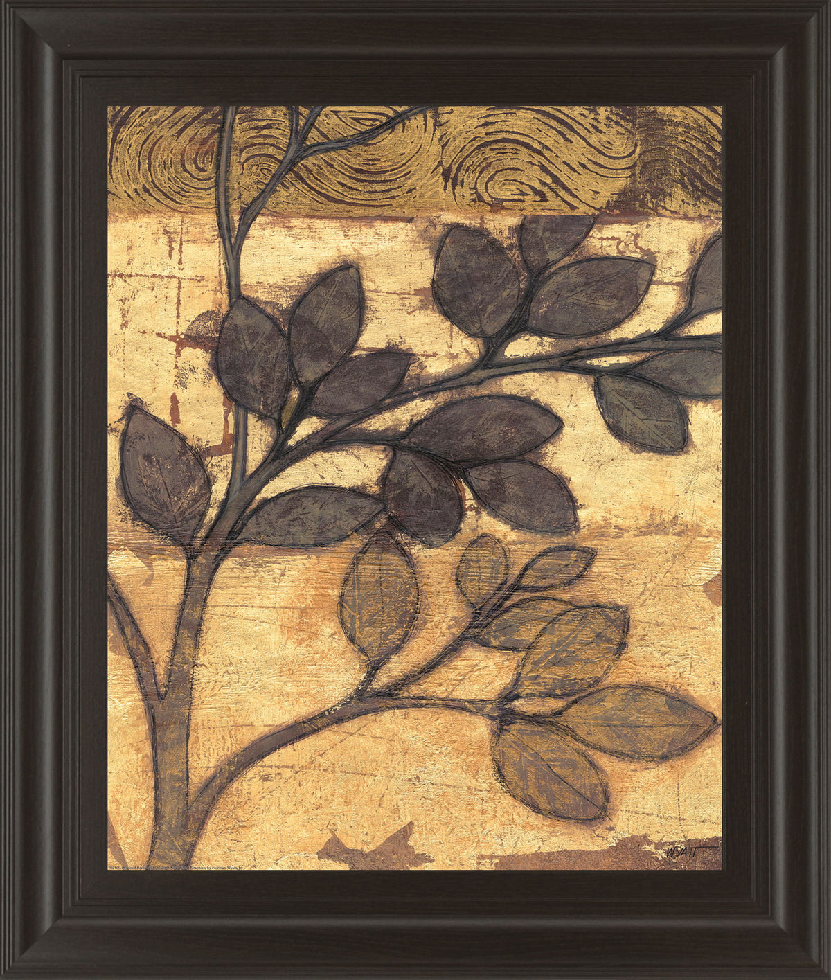 Bronzed Branches Il By Norman Wyatt, Jr. - Framed Print Wall Art - Light Brown