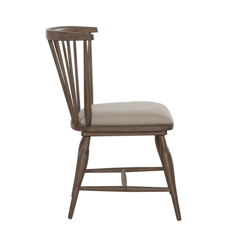 Americana Farmhouse - Upholstered Seat Windsor Chair - Dusty Taupe