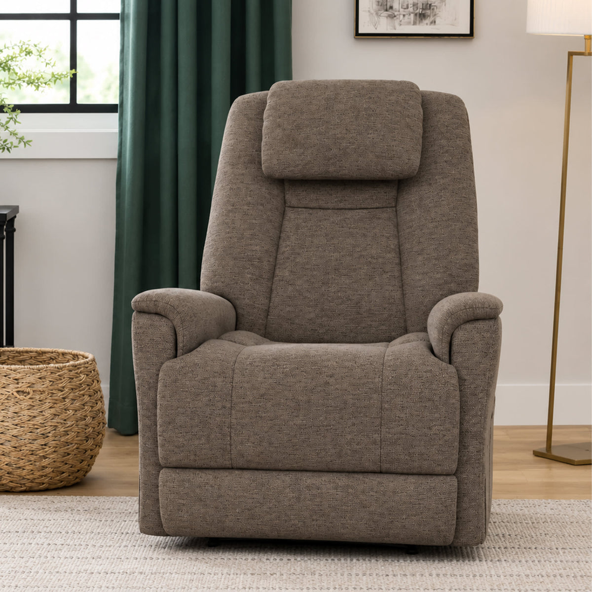 Flexsteel Zecliner Model 3+ Power Lift Recliner with Power Headrest, Lumbar, Heat & Massage