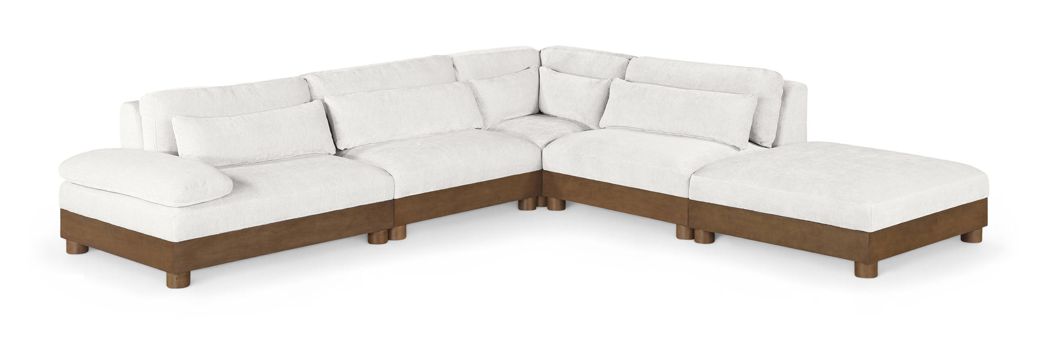 Turin - Fabric Upholstered 5 Piece Modular Sectional