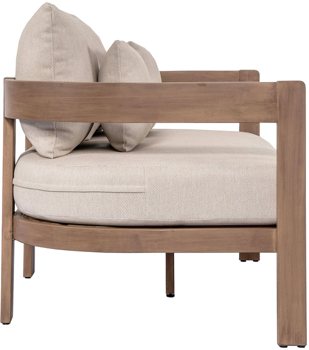 Newport - Water Resistant Fabric 65" Upholstered Outdoor Patio Loveseat