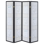 Catabella 4-Panel Room Divider Folding Shoji Screen Floral