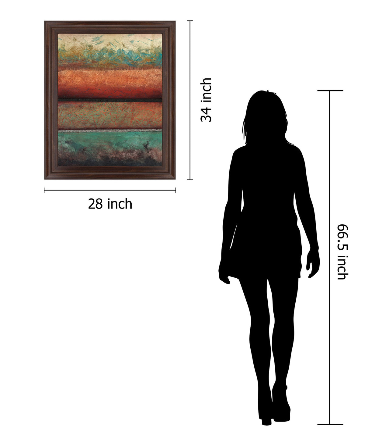 Terracotta Ember - 28" x 34" Framed Wall Art - Light Brown