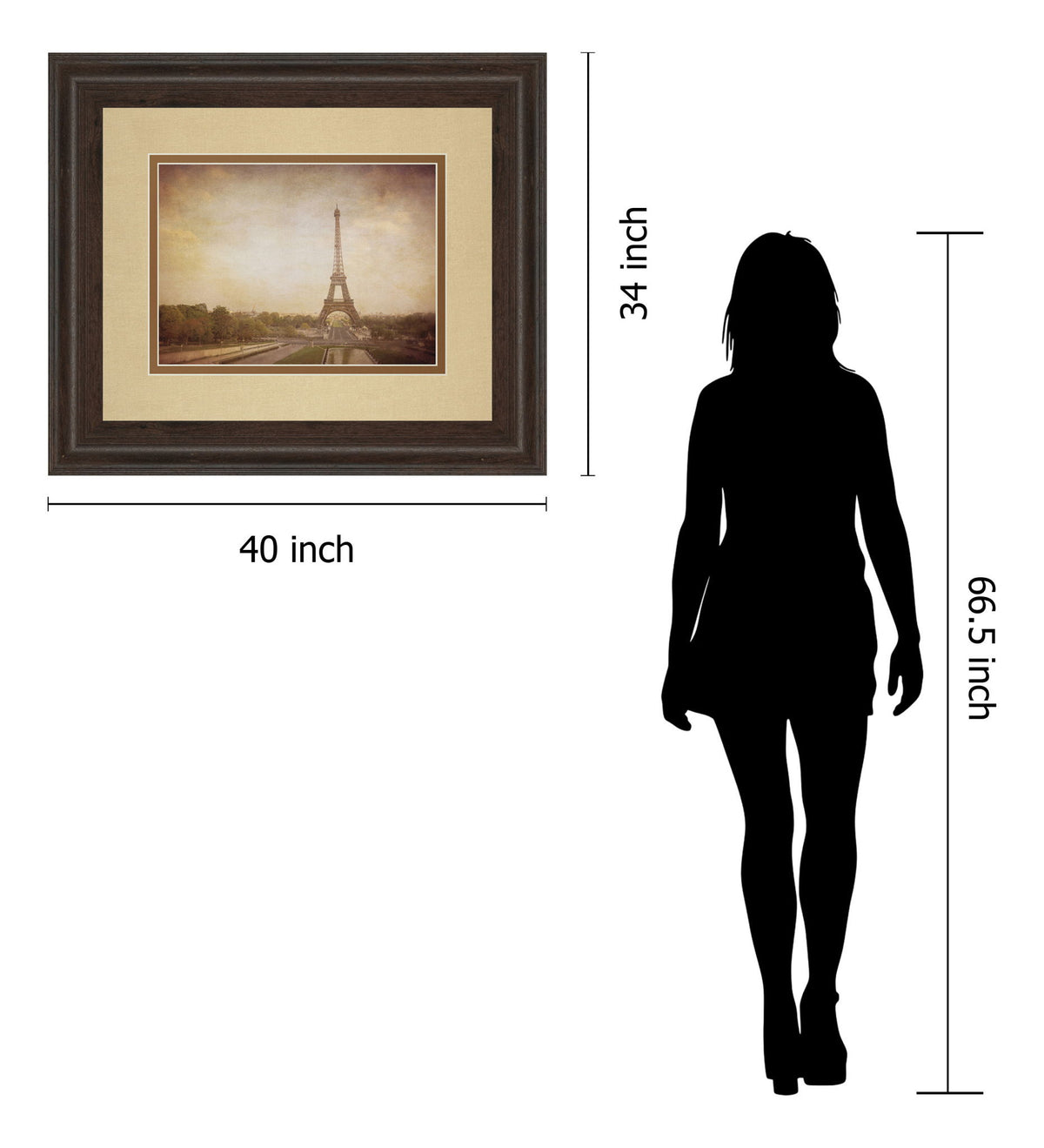 Tour De Eiffel By H. Jacks - Framed Print Wall Art - Light Brown