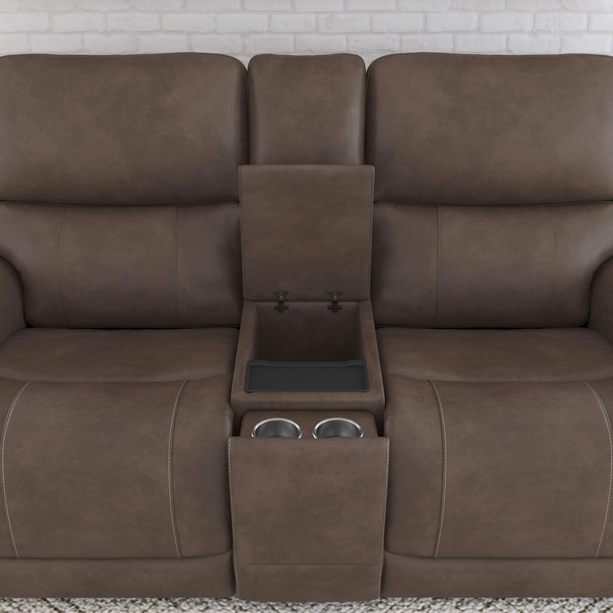 Flexsteel Carter Power Reclining Loveseat with Console & Power Headrests & Lumbar