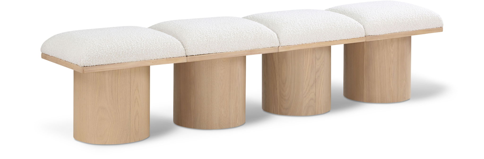 Pavilion - 4 Piece Modular Bench With Natural Base