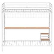 Campus Metal Full Over Twin Workstation Bunk Bed