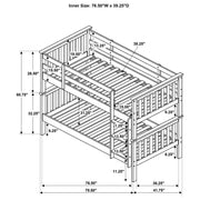 Chapman Wood Twin Over Twin Bunk Bed