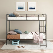Carson Metal Twin Over Twin Bunk Bed Glossy