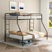 Carson Metal Twin Over Twin Bunk Bed Glossy Glossy Black Twin Full