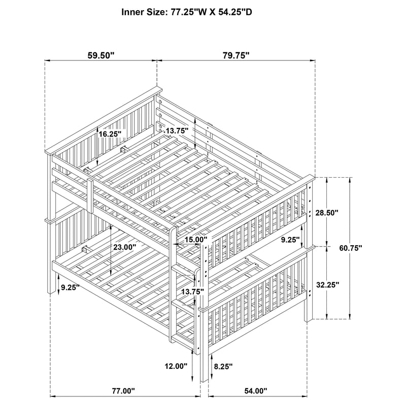 Chapman Wood Twin Over Twin Bunk Bed