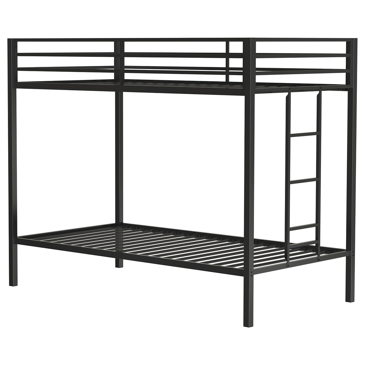 Alevera Metal Twin Over Twin Bunk Bed with Ladder