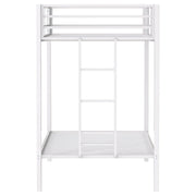 Alevera Metal Twin Over Twin Bunk Bed with Ladder