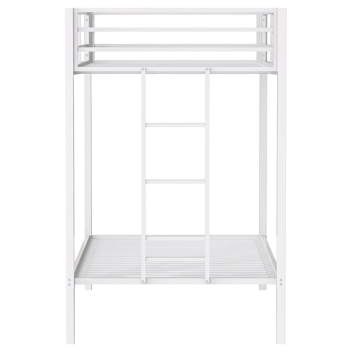 Alevera Metal Twin Over Twin Bunk Bed with Ladder