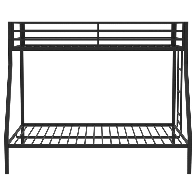 Alevera Metal Twin Over Twin Bunk Bed with Ladder