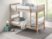 Dakota Wood Twin Over Twin Bunk Bed Natural Default Title