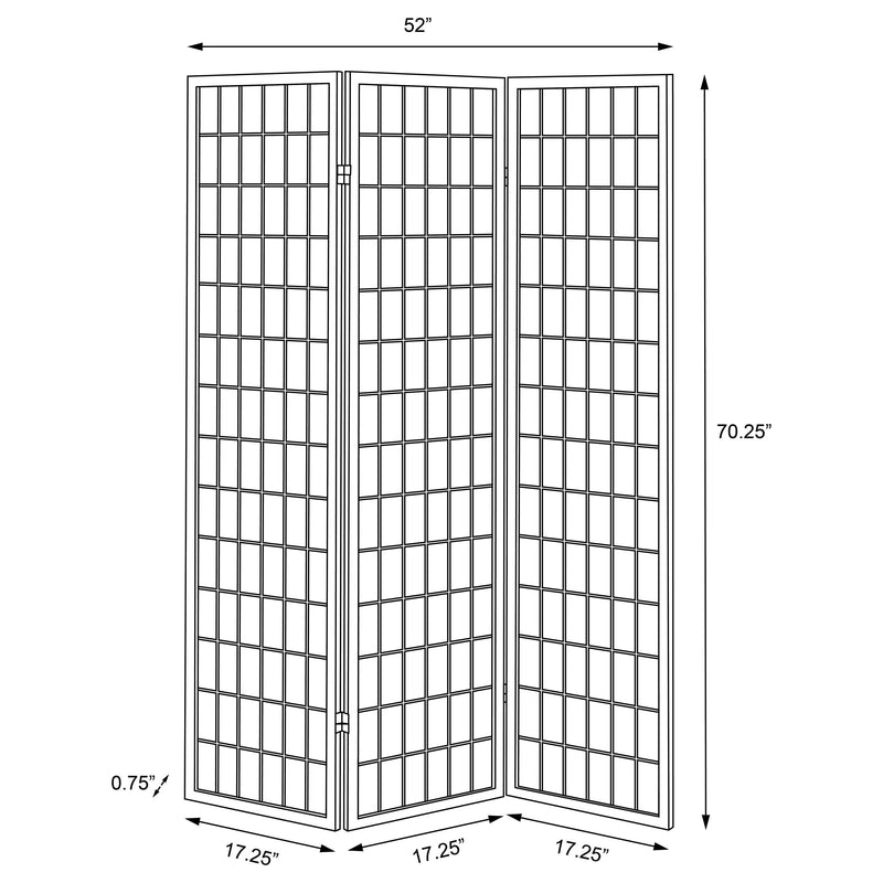 Carrie 3-Panel Room Divider Folding Shoji Screen