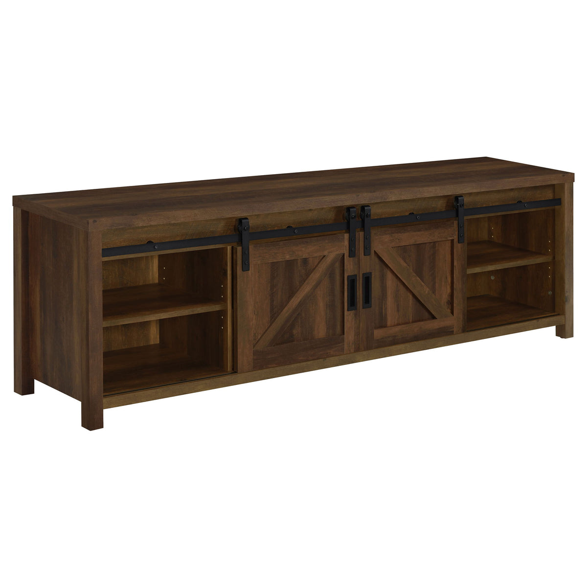Madra 2-door Engineered Wood 79-inch TV Stand Dark Pine