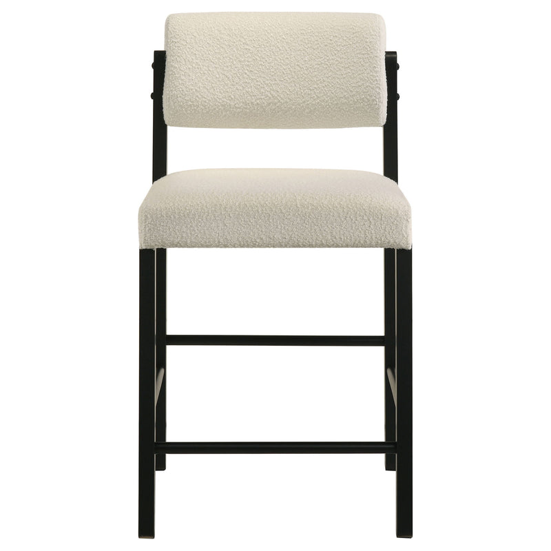 Kehoe Upholstered Counter Height Chair Cream and Black (Set of 2)