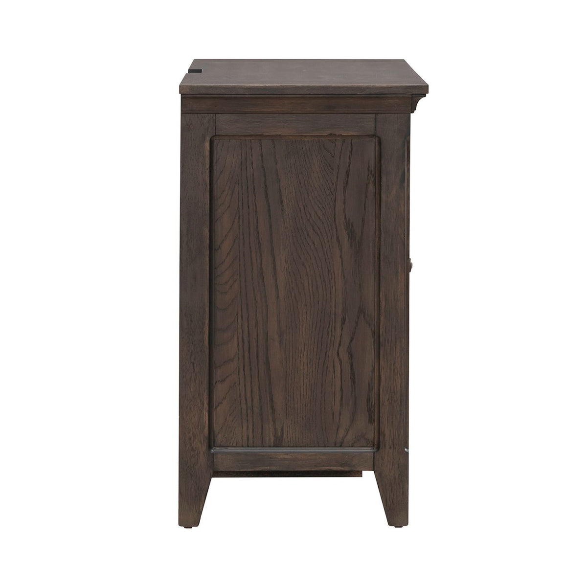 Paradise Valley - 2 Door Bedside Chest With Charging Station - Saddle Brown