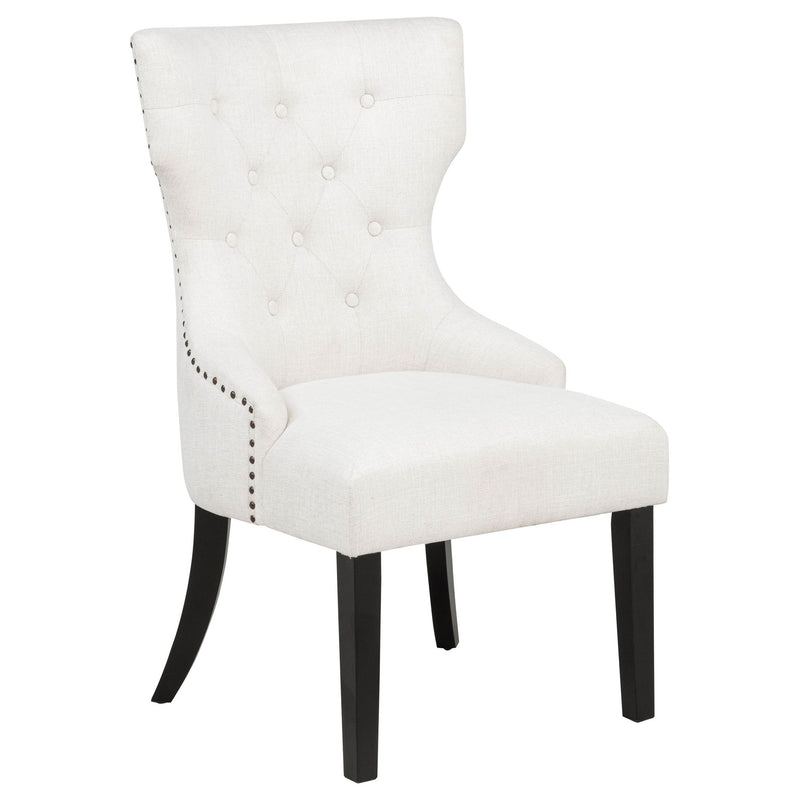 Baney Fabric Upholstered Dining Side Chair Cream and Black