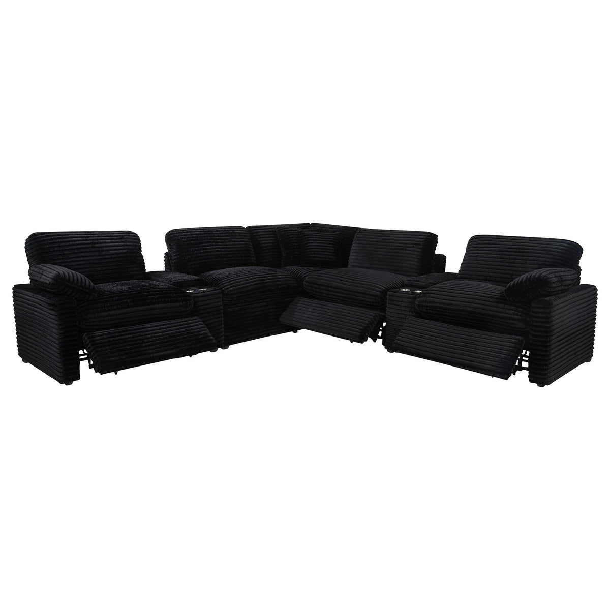 Collins 7-piece Modular Power Reclining Sectional Black