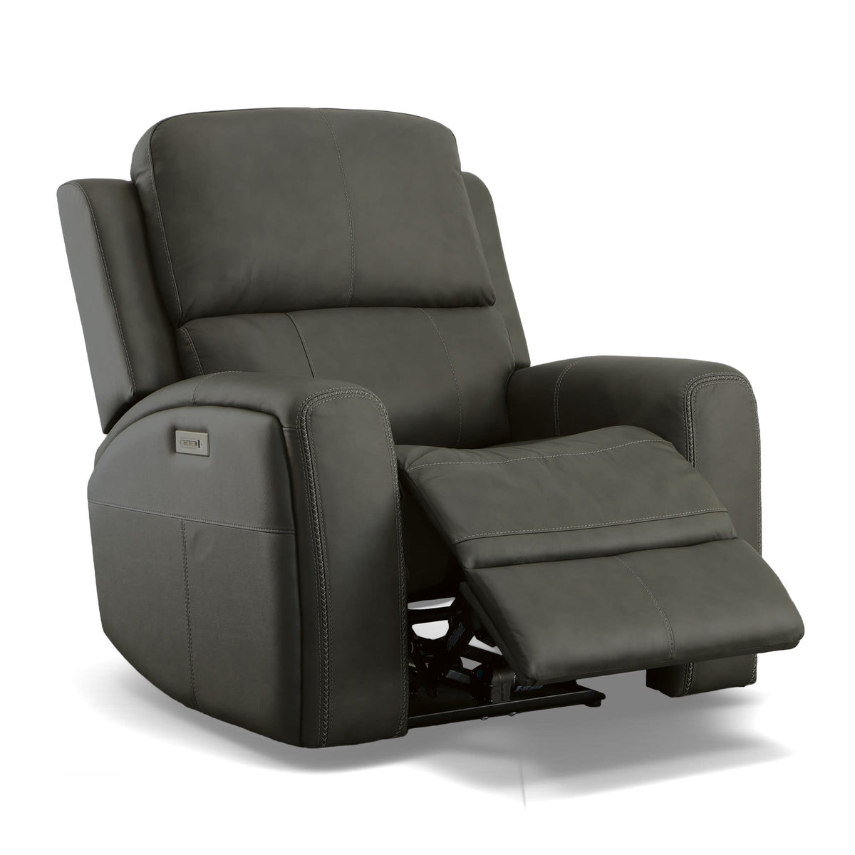 Flexsteel Linden Power Swivel Gliding Recliner with Power Headrest, Lumbar, Heat & Massage