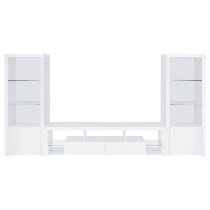 Jude - 3 Piece TV Entertainment Center - White High Gloss