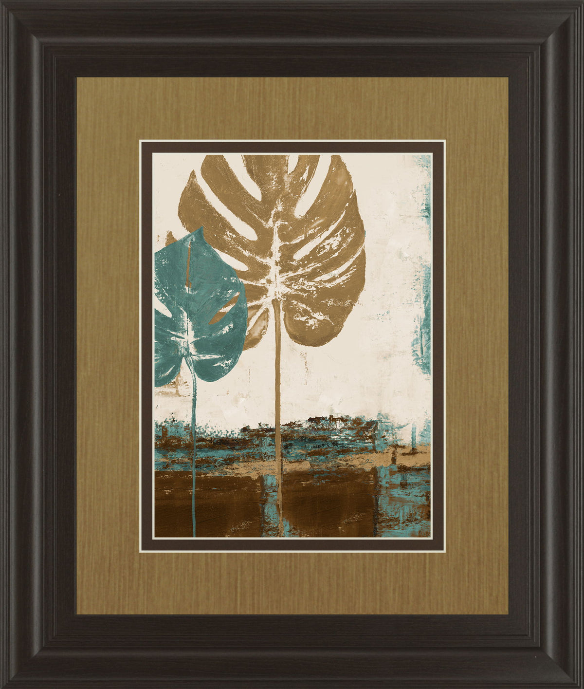 Leaves Il By Patricia Pinto - Framed Print Wall Art - Beige