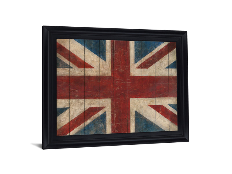 Vintage Union Motif - 28" x 34" Framed Wall Art - Dark Red