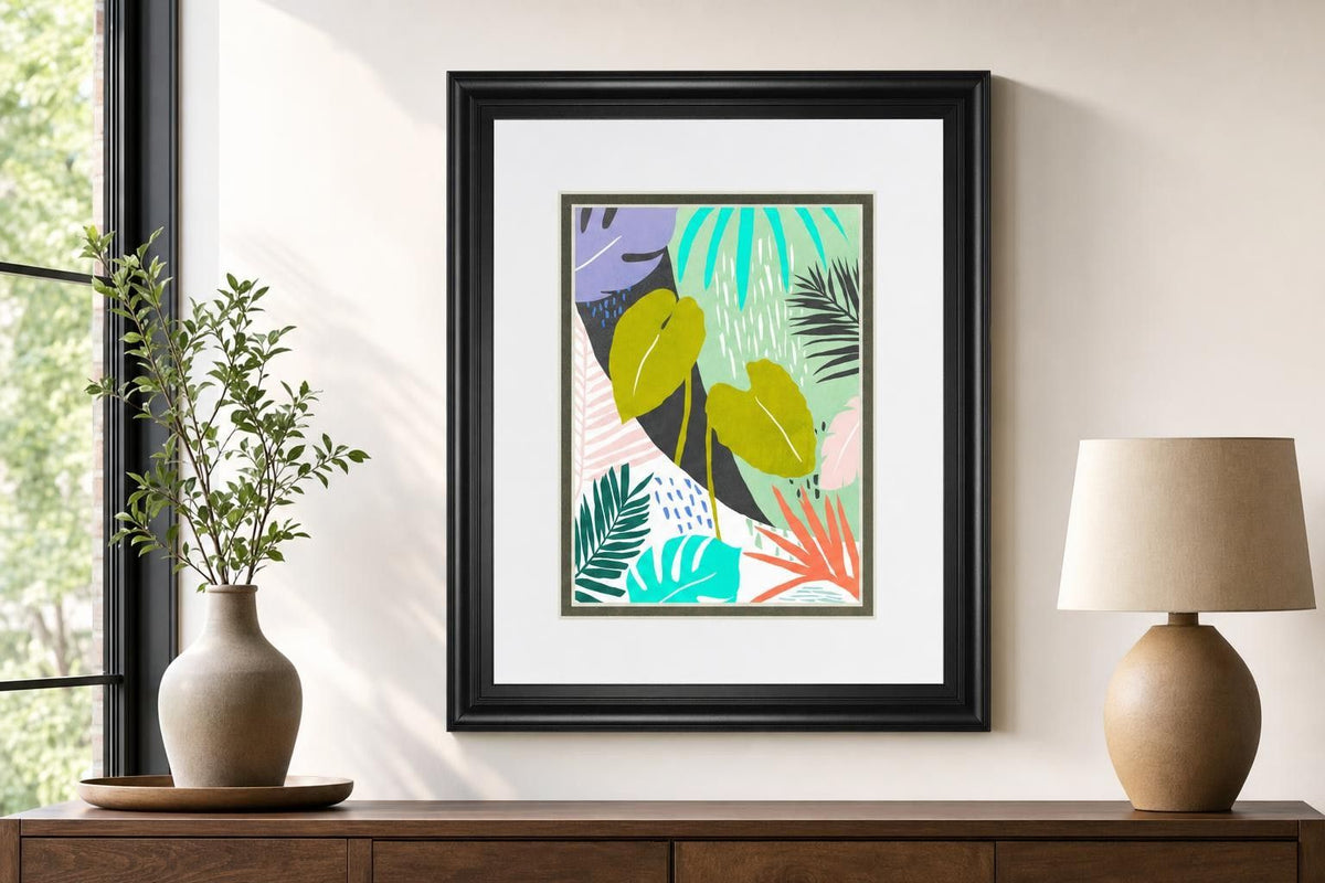 34x40 Jazzy Jungle I By Annie Warren - Green