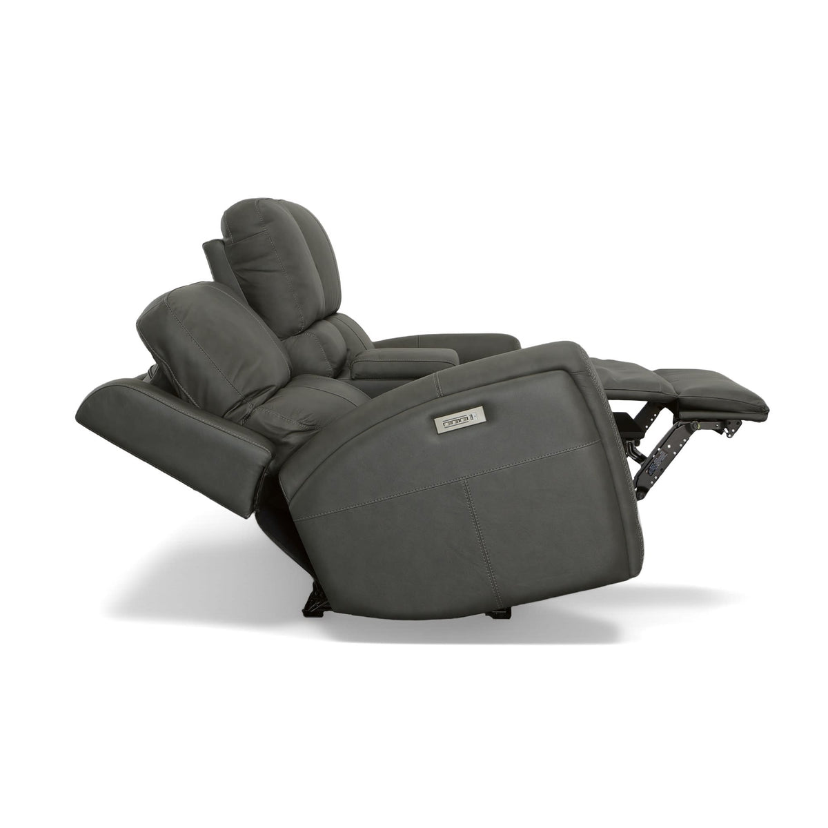 Flexsteel Linden Power Reclining Loveseat with Console & Power Headrests & Lumbar