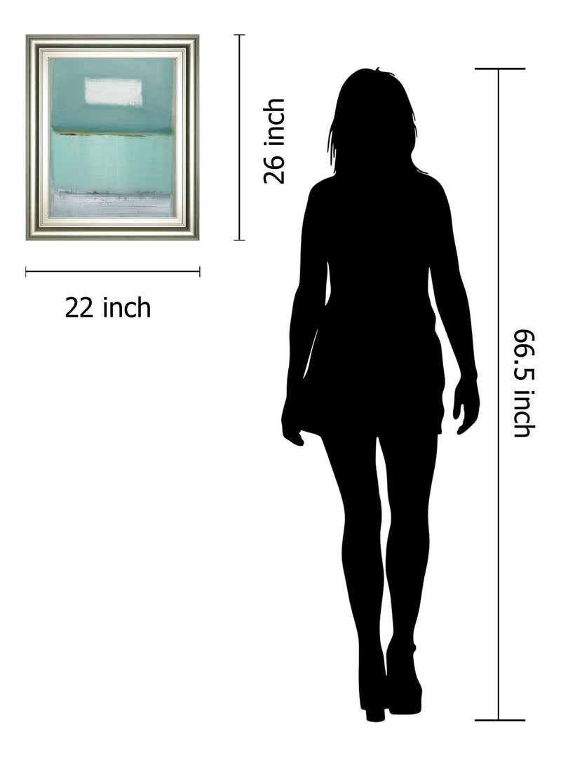 Azure 1 By Caroline - Framed Print Wall Art - Light Blue