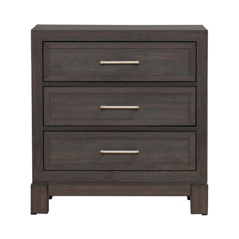 Modern Edge - Nightstand With Charging Station - Caffe