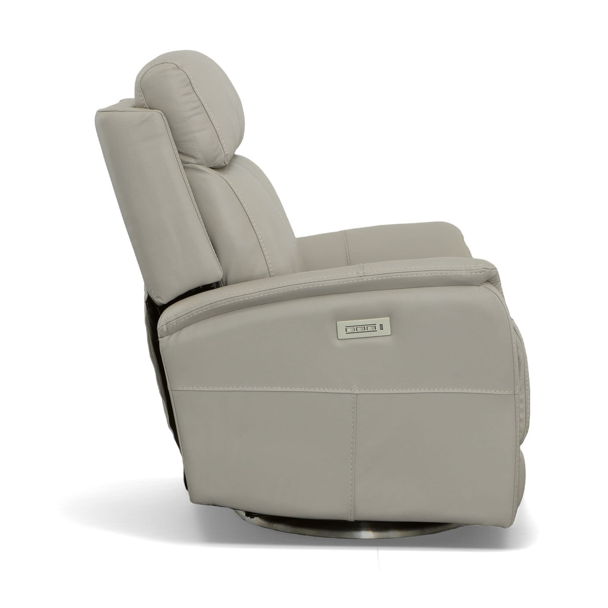 Flexsteel View Power Swivel Recliner with Power Headrest