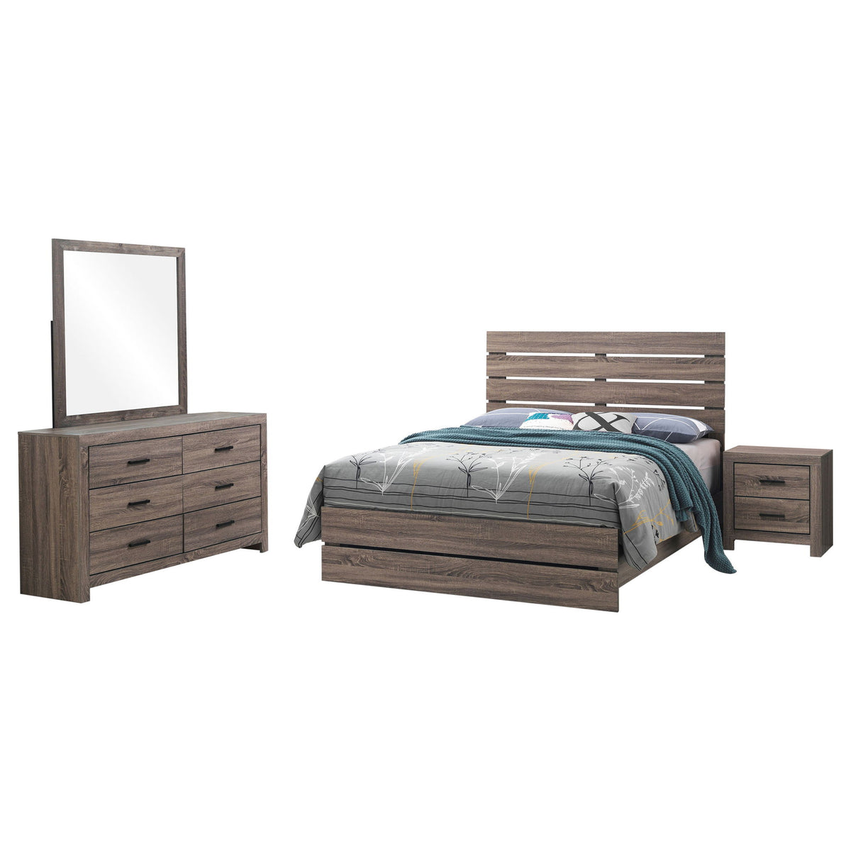 Brantford 4-piece Eastern King Bedroom Set Barrel Oak