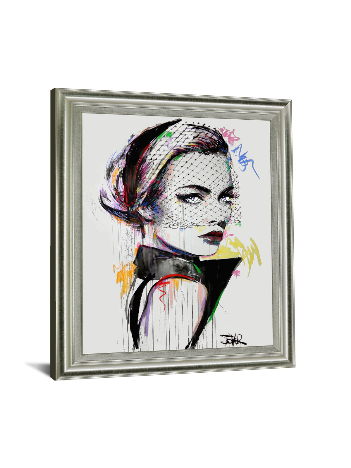 Veil Reverie - 28" x 34" Framed Wall Art - White