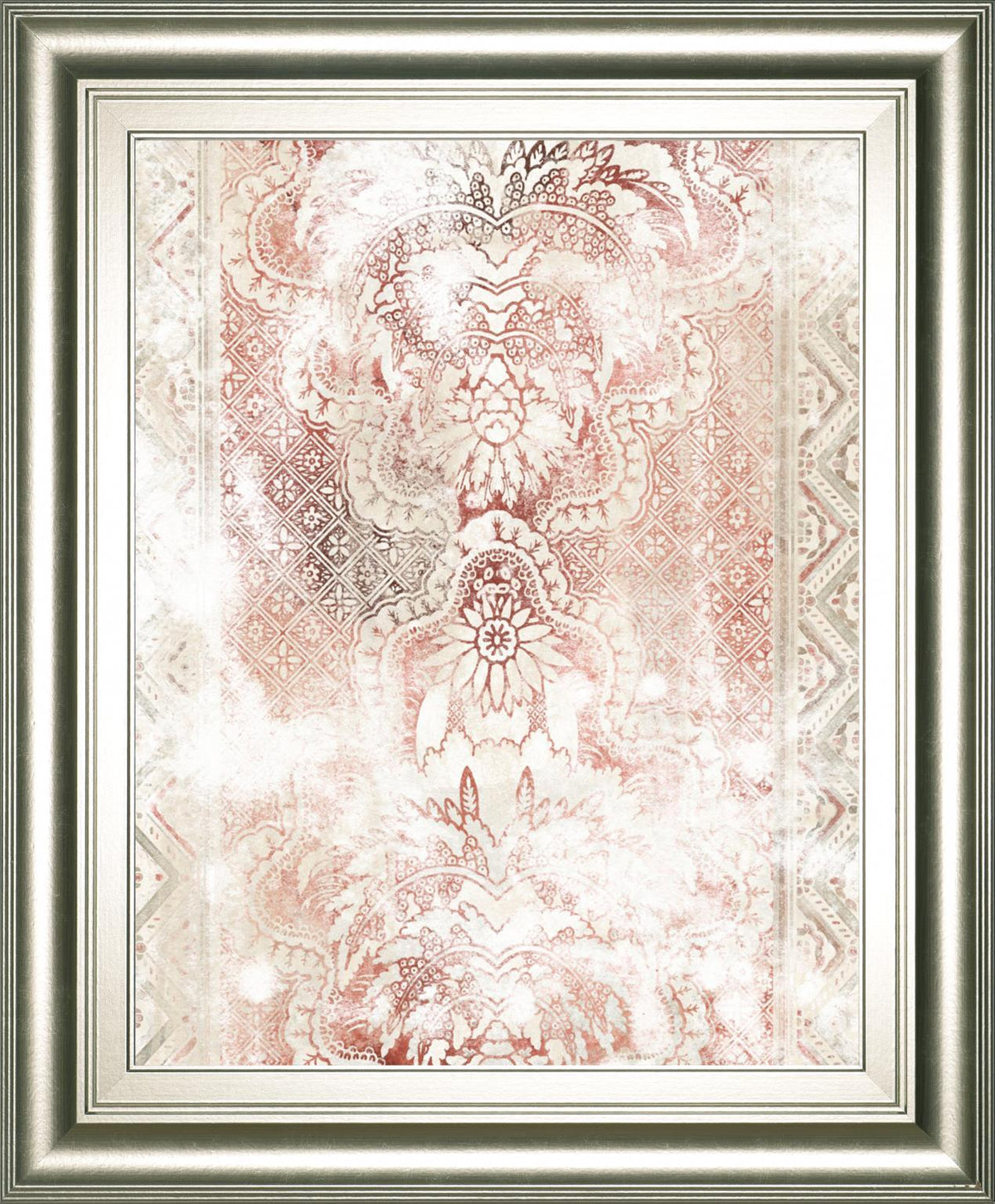 22x26 World Traveler Textile III By June Erica Vess - Pink