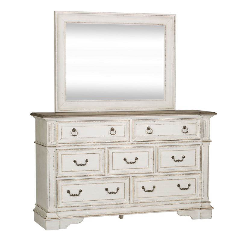 Abbey Park - Dresser & Mirror - Antique White