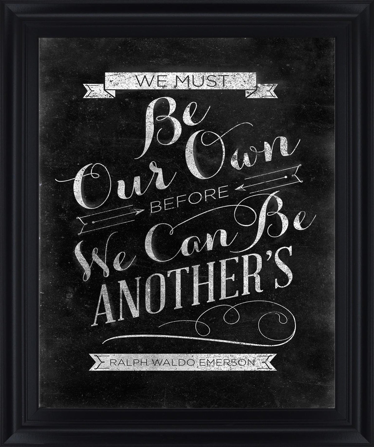 Chalked Whimsy - 28" x 34" Framed Wall Art - Black