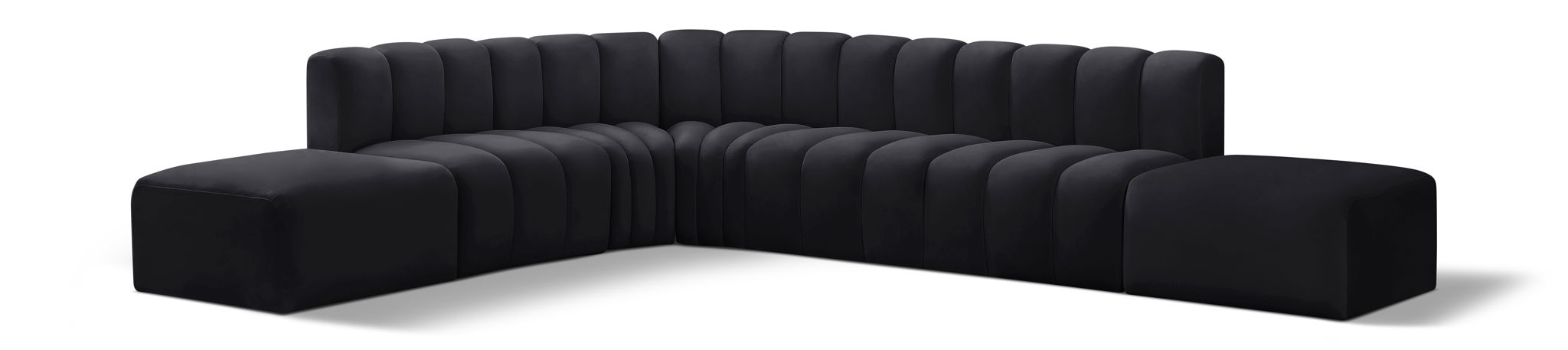 Arc - Velvet 7 Piece Corner Modular Sofa