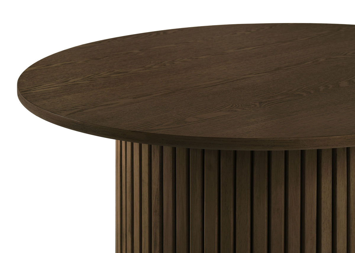 Hamlyn 43-inch Round Wood Counter Height Dining Table Walnut