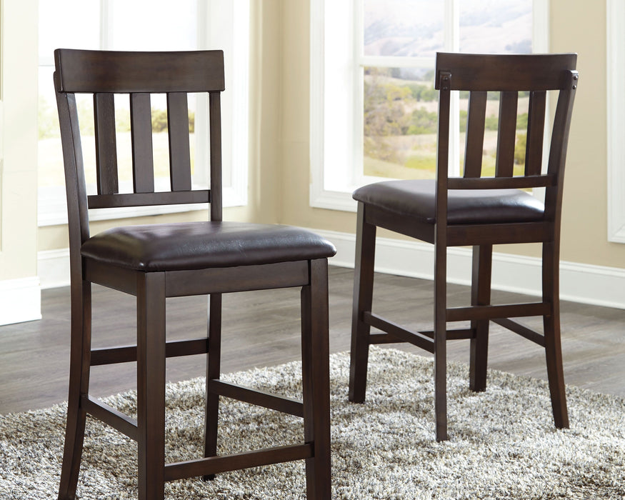 Haddigan - Dark Brown - Upholstered Barstool (Set of 2)