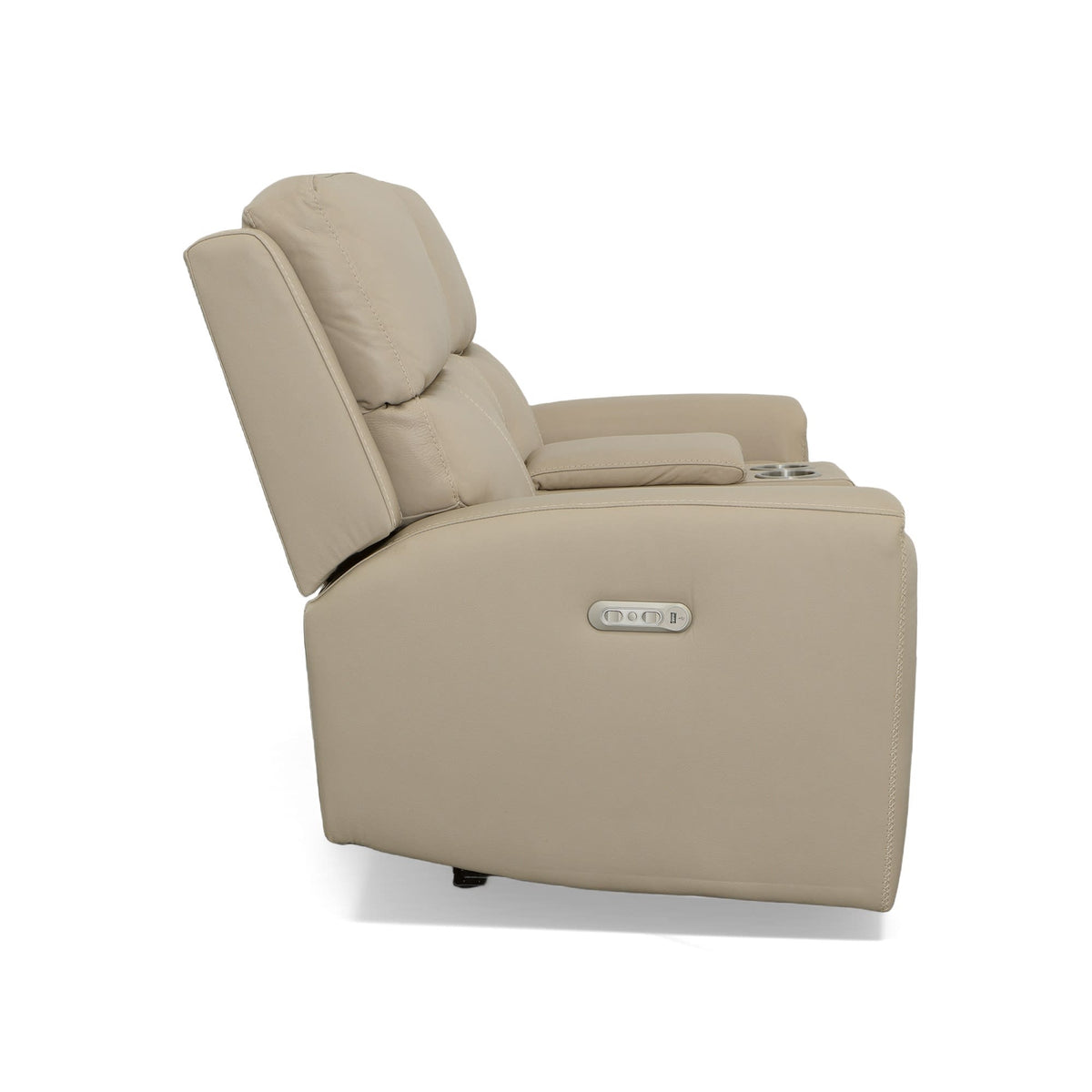 Flexsteel Jarvis Power Reclining Loveseat with Console & Power Headrests