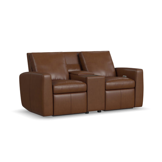 Flexsteel Aria Power Reclining Loveseat with Console