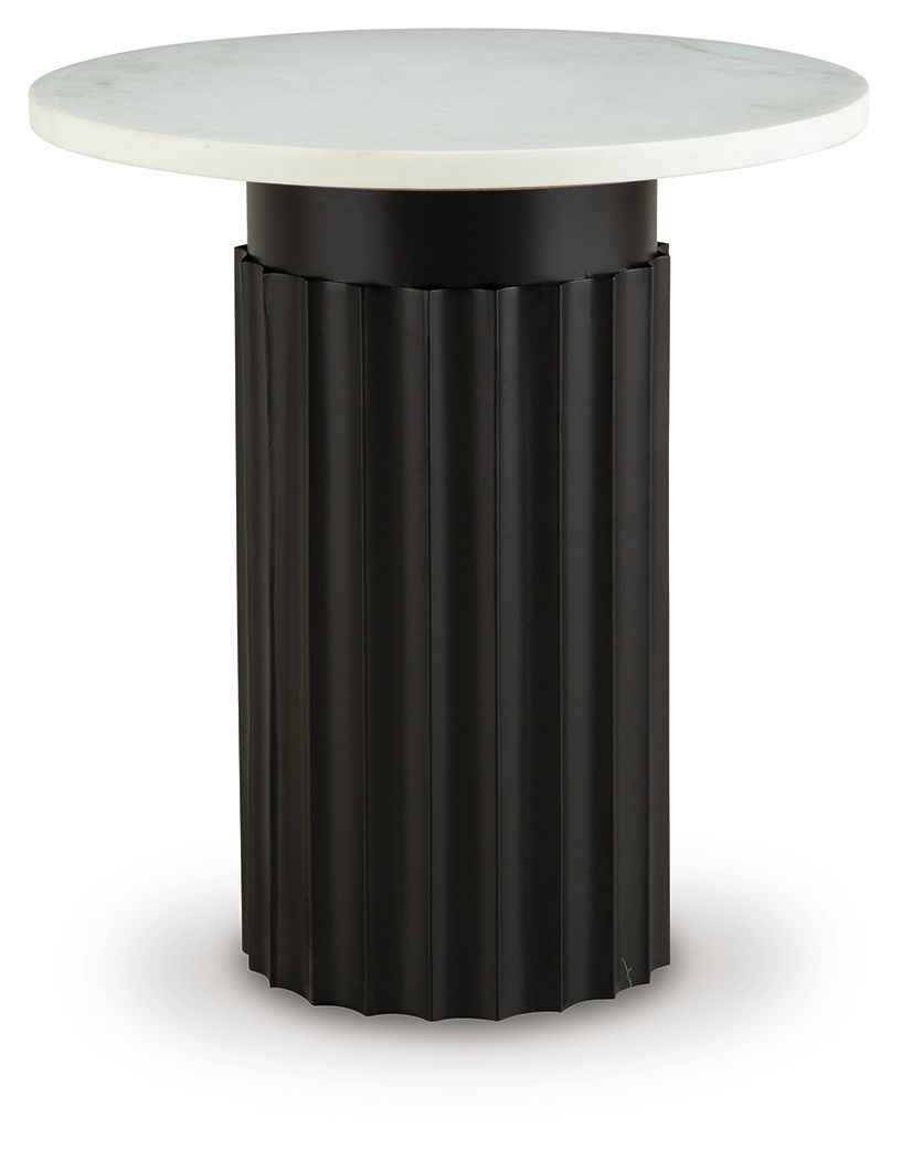 Wainstone - Accent Table - Black / White
