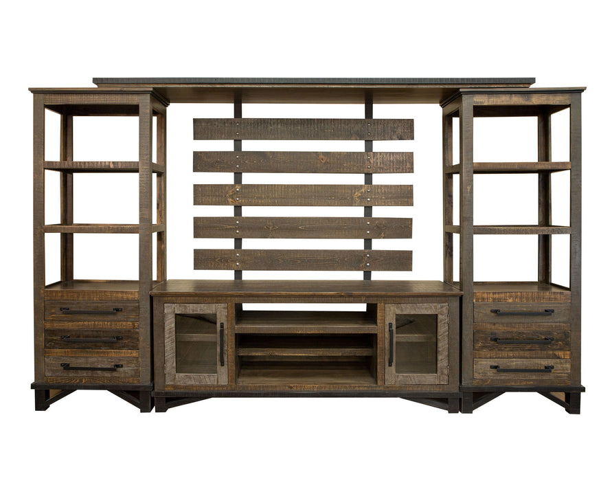 Loft Brown - TV Stand / Wall Unit - Two Tone Gray / Brown