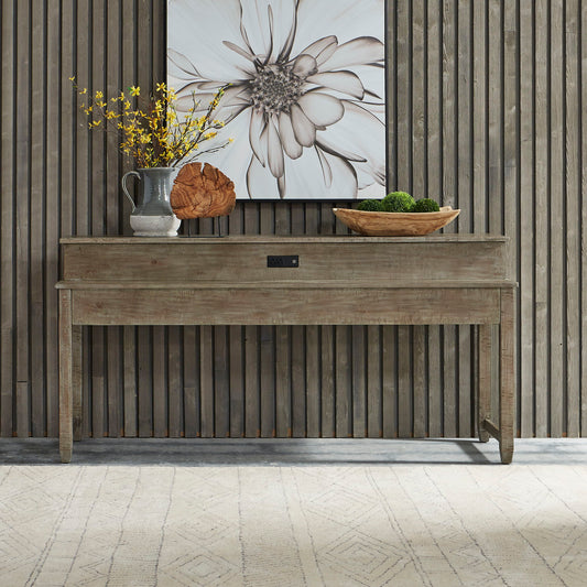 Parkland Falls - Console Bar Table - Weathered Taupe