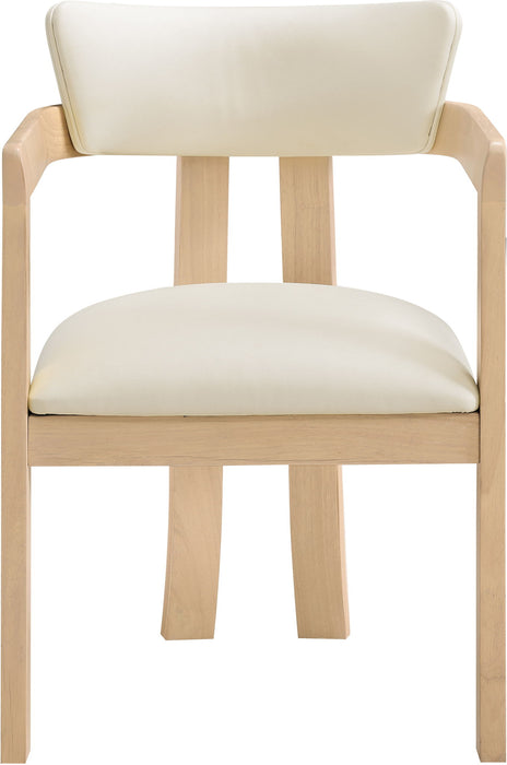 Lavrin - Vegan Leather Dining Arm Chair (Set of 2) - Natural Base